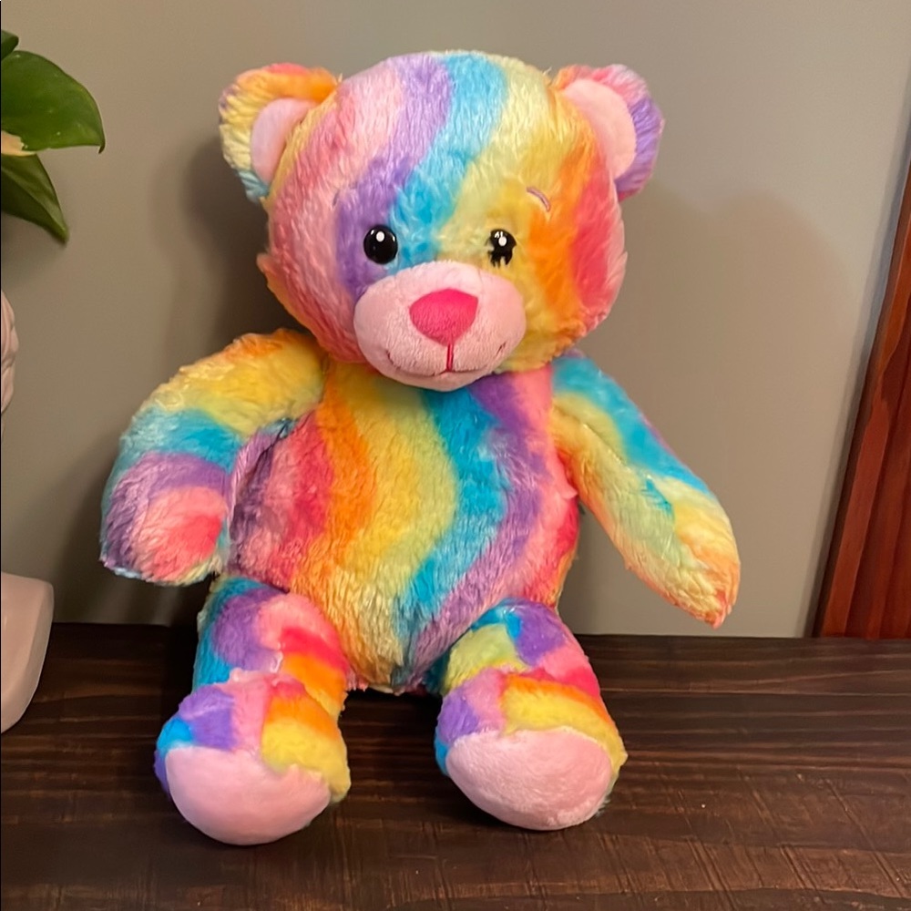Build-A-Bear Rainbow Plush Teddy Bear